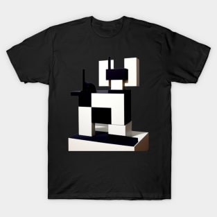 Mondrian Style Royal Cat T-Shirt